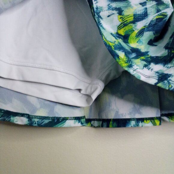 Lija Skort Women M Skirt With Shorts Tennis Golf Active Pattern Blue Green - Picture 7 of 13